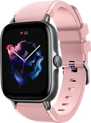 Produktbild von Strap-it Amazfit GTS 3 Silikonarmband (Rosa)