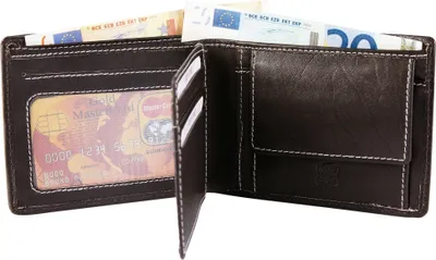Produktbild von Akzent Herren Geldbörse aus Echtleder. Format 12 x 9 cm.