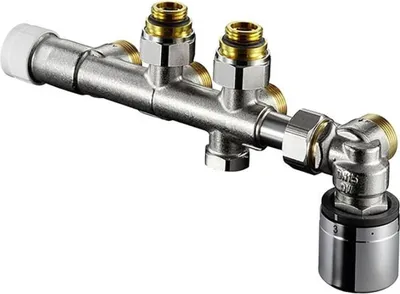 Produktbild von Anschlussarmatur Multiblock T-RTL an Heizkrper mit IG 1/2Zoll Eckform