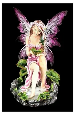Produktbild von Elfenfigur am Teich mit Kolibri - Fantasy