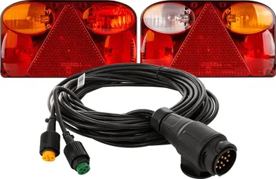 Obrázok produktu pre Zadné svetlá FRISTOM FT-088 + MANTES káblový zväzok 7 m 13-PIN