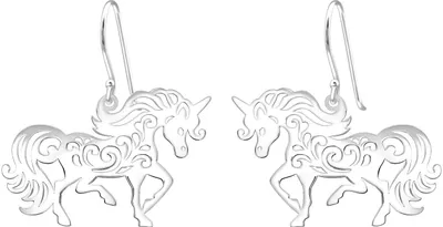 Produktbild von 925 Sterling Silber Ohrhaken Ohrringe mit Einhorn