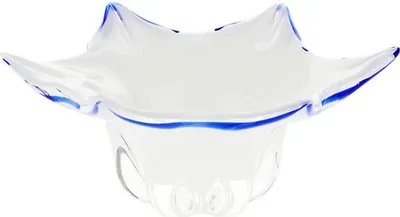 Produktbild von Schale White Queen 28 cm, Weiß/Blau, aus Glas