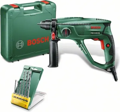 Obrázok produktu pre Bosch PBH 2100 RE, SDS Plus, 2 cm, 2300 ot/min, 1,7 J, 5800 bpm, 1,3 cm
