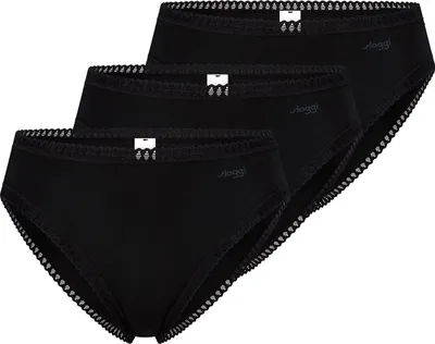 Productafbeelding van Sloggi dames slips, 3-pack - GO Crush high-leg C3P, onderbroek, stretchkatoen, zwart, maat XS