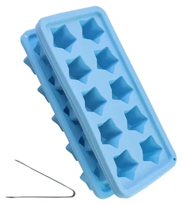 3er Set Silikon-Eiswürfelform, Sternform, 21,7 x 10,5 x 3,3 cm