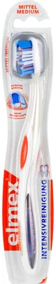 Produktbild von elmex Intensivreinigung Zahnbürste, Zahnbürste, Erwachsener, Grau, Weiß, Kunststoff, 1 Stück(e), Sichtverpackung