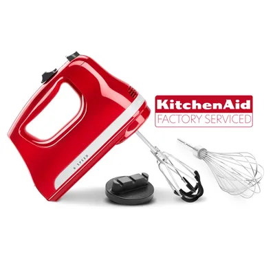 Productafbeelding van KitchenAid 5KHM6118EER Handmixer, Flexibele garde, 6 standen, Kleur: Empire Red,  door de fabrikant