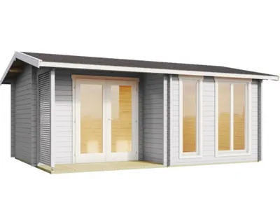 Produktbild von Lasita Maja Gartenhaus / Homeoffice Brighton 44 Lichtgrau, Farbe:lichtgrau, Dachform:Satteldach