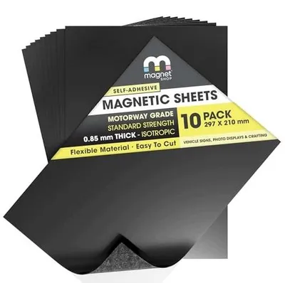 Zdjęcie produktu dla Arkusze magnetyczne samoprzylepne A4 do przechowywania 10 szt.