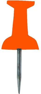 Produktbild von Alco Pinnwandnadel Kunststoff orange 12mm 200 ST