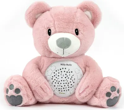Imagen del producto de Juguete de peluche Milly Mally con proyector, oso Milly, color rosa