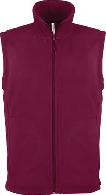 Produktbild von Kariban Herren Fleece Jacke Weste Bodywarmer Übergangsjacke, Größe:XL, Farbe:Wine