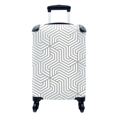 Obrázek produktu pro Kufr Příruční zavazadlo na kolečkách Malý cestovní kufr na 4 kolečkách Linie - Design - Geometrie - Vzor - Velikost kabiny < 55x40x23 cm a 55x40x20 cm