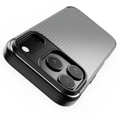 Produktbild von AVANA iPhone 17 Pro Hülle Silikon Schutzhülle Slim Case Schwarz Carbon Optik