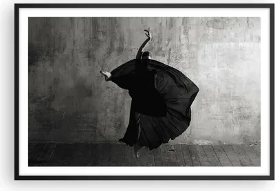 Produktbild von Gerahmtes Poster - Schwarzer Rahmen - Tanz Schwarz Kleid - 91,5x61 cm - Wand Bild - Wanddeko - Wandbilder - Kunstposter - Wandposter - Bilderrahmen - Bilder - Kunstdruck - P2BAA91x61-4536