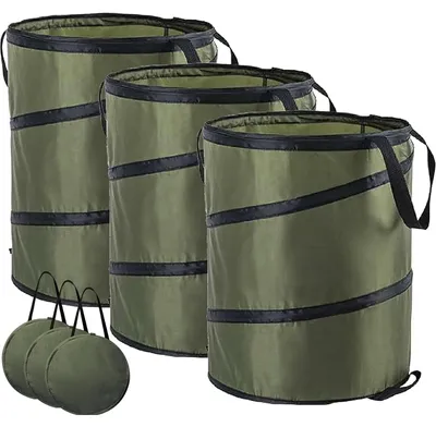 Image de Elzusha - Sac poubelle réutilisable de 37 litres, avec poignées, lot de 3