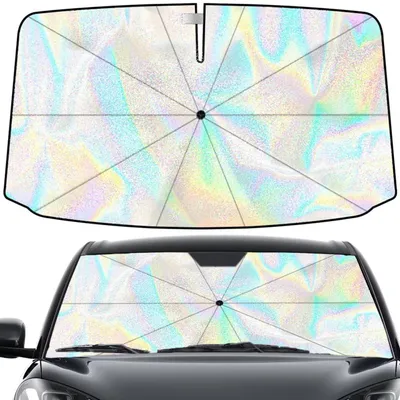Obrázek produktu pro Solidchoice – Skládací sluneční clona do auta s UV ochranou, rozměry 140 x 80 cm