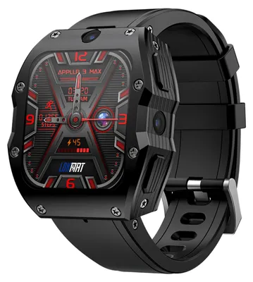 Produktbild von LOKMAT APPLLP 3 MAX Smart Watch 2,02-Zoll-Touchscreen, unabhaengige Telefonanrufe, GPS, BT5.0, Smartwatch mit Kamera, Herzfrequenzmesser, Gesundheits- und Fitness-Tracker, Sportuhr