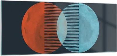 Produktbild von Bilder auf glas - Einteilig - Geometrie Abstraktion Minimalismus - 100x40cm - Glasbilder - Wandbilder - Bilder - Wanddekoration aus Glas - Glas Bilder - Wandbild auf Glas - GAB100x40-5042