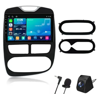 Immagine prodotto di Autoradio per Renault Clio 4 (2012-2016) con CarPlay e Android Auto wireless, processore DSP, telecamera posteriore inclusa e microfono, display Linux da 10 pollici