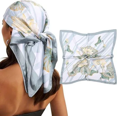 Immagine prodotto di Cerchio quadrato da indossare lateralmente, per donna | Accessorio alla moda da utilizzare per capelli, collo o borsa