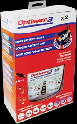 Image de Chargeur de batterie OptiMATE 3 Dual Bank 2x 7 niveaux, 12V, 0.8A STD/AGM/Gel