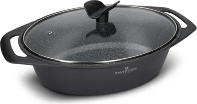 Produktbild von Zwieger Hitzebeständiger Aluminiumtopf mit Deckel 4.4L Antihaftbeschichtung