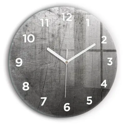 Produktbild von Wallfluent Große Wanduhr – Stilles Quarzuhrwerk - Uhr Dekoration Wohnzimmer Schlafzimmer Küche - Zifferblatt - weiße Zeiger - 60 cm - Metallwand
