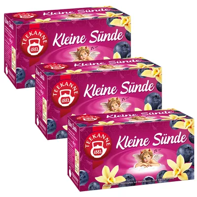 Immagine prodotto di Teiera Little Sin tè alla frutta gusto mirtillo e vaniglia 60g confezione da 3 pezzi