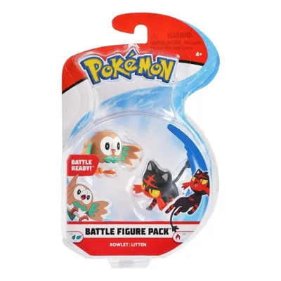 Obrázek produktu pro Sběratelské figurky Pokemon Battle Rowlet a Litten 2-pack