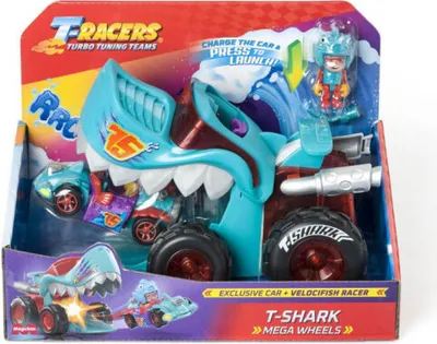 Immagine prodotto di Zestaw T-Racers Mega Wheels T-Shark z pojazdem i figurką