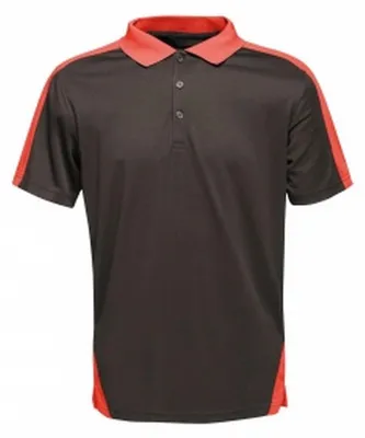 Produktbild von Regatta Herren Poloshirt Contrast Coolweave LT333 (4XL) (Schwarz/Rot)