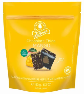 Zdjęcie produktu dla Czekoladowe ciasteczka Halloren o smaku mango, 150 g