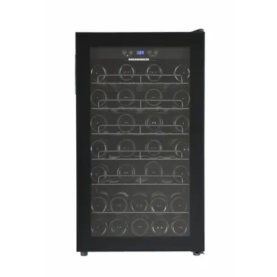 Produktbild von Heinner HRV-A118DRM40 Weinkühlschrank 118L, 40 Flaschen, LED-Display, 5+1 Ablagen, Schwarz