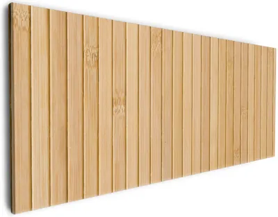Produktbild von Wallario Premium Leinwandbild Holzpanele hell in Größe 80 x 200 cm