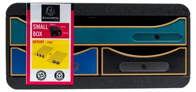 Produktbild von Exacompta Small Box, Schubladenbox mit 3 Schubladen, Neo Deco, sortiert, 311505D