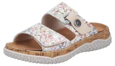 Produktbild von Rieker V030090 V03 Damenschuhe Sandalen Bequem Pantolette Weiß Freizeit
