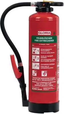 Immagine prodotto di Estintore a schiuma 6l ricaricabile classe 34 A 144 B w.wall GLORIA