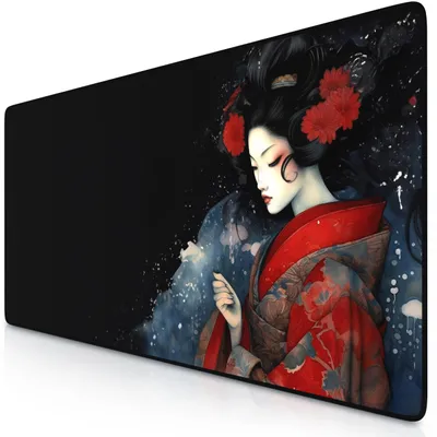 Produktbild von TITANWOLF - XXL Speed Gaming Mauspad 900 x 400mm - XXL Mousepad - Tischunterlage Large Size - verbessert Präzision und Geschwindigkeit - Geisha 2
