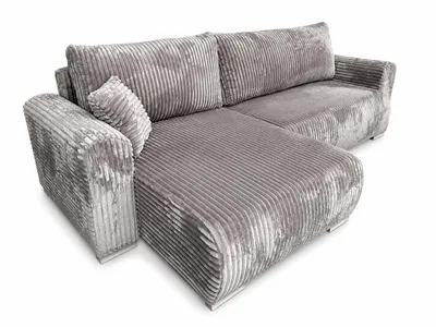 Produktbild von Ecksofa MEGAN mit Schlaffunktion und Bettkasten, dicker weicher Cordstoff Tilia 86, KI-generiertes Bild