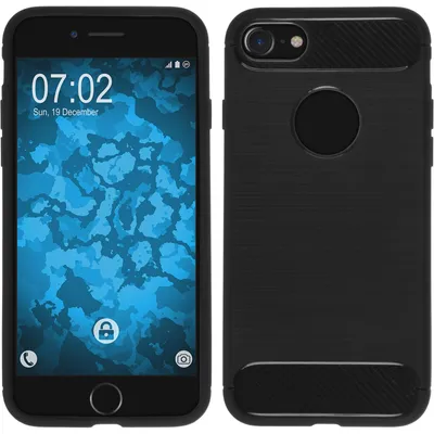 Produktbild von PhoneNatic Case kompatibel mit Apple iPhone 8 - schwarz Silikon Hülle Ultimate Cover