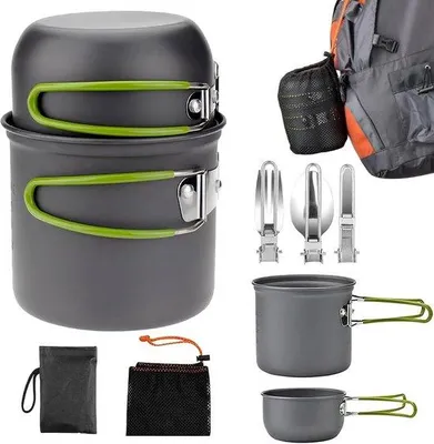 Produktbild von Kochgeschirr-Set für Outdoor, 5-teilig, Edelstahl
