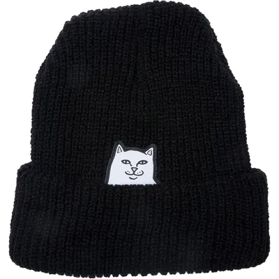 Produktbild von Rip N Dip Lord Nermal Rib Beanie Black .