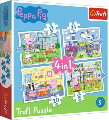 Obrázok produktu pre Trefl Peppa Pig Holiday reccolection Puzzle 12 ks Kreslené obrázky