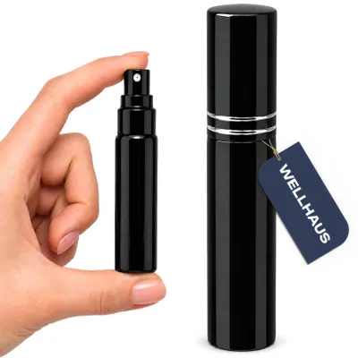 Produktbild von WELLHAUS Parfümzerstäuber 10 ml nachfüllbar Schwarz Reiseflakon