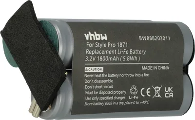 Produktbild von vhbw Akku kompatibel mit Moser 1871-0071 Haarschneidemaschine (1800 mAh, 3,2 V, LiFePO4)