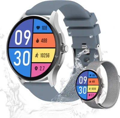 Produktbild von Herren’s und Damen's IP67 Wasserdicht Fitness-Tracker 1.39 Zoll Smartwatch mit SPO2 Herzfrequenz Schrittzähler & Blutdrucksensor 15 Sportmodi GPS
