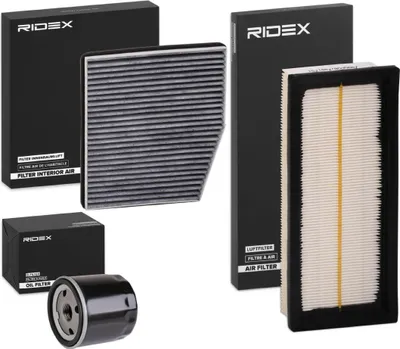 Produktbild von RIDEX Filterset Inspektionspaket Filtersatz für FIAT PUNTO (188) PUNTO Van (188AX)