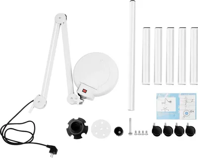Image de Lampe grossissante à LED, bras ajustable, éclairage écoénergétique, BLANC, 8X